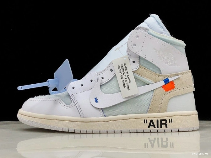 One Kick 1 High Air White Jordan Off-White AQ0818-100 Retro 0727